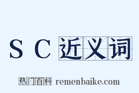 SC近义词是什么意思的图片